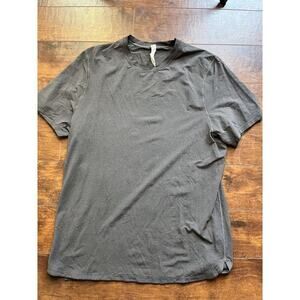 Lululemon Mens Gray Metal Tech Short Sleeve Active Work Out Shirt Size L